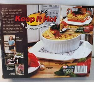 Keep It Hot Microwavable Hot Plate Food Warmer – Reusable Heat Retention Plate